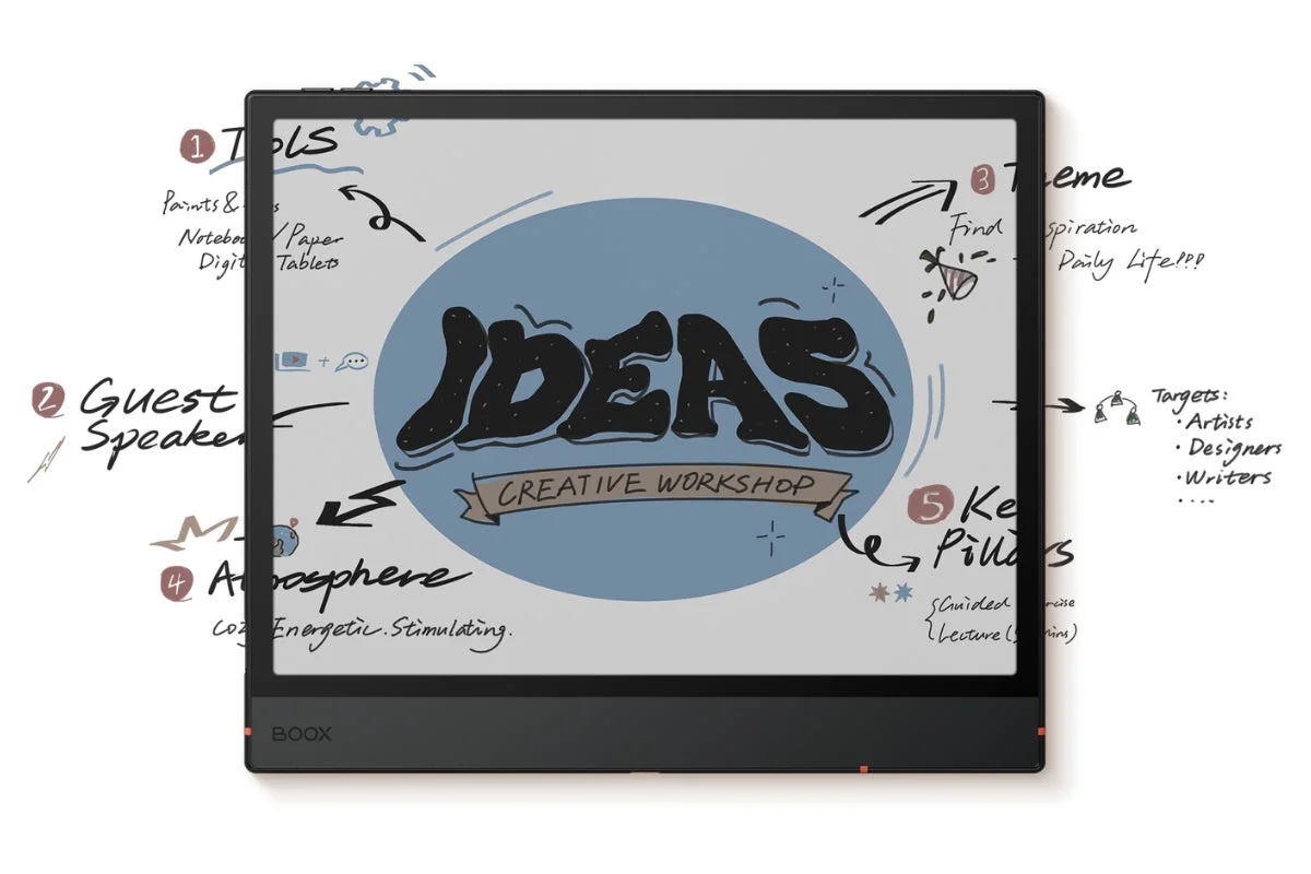 BOOX Note Air5 CのInfinite Notesアプリでアイデアをまとめる画面