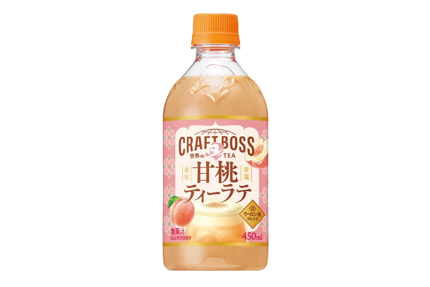 「クラフトボス 甘桃ティーラテ」450mL 205円(希望小売価格) 