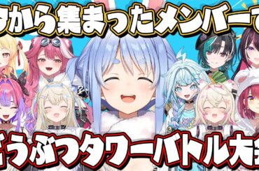 【緊急】今から集まったメンバーでどうぶつタワーバトル大会開催します✨✨ぺこ！【ホロライブ/兎田ぺこら】
