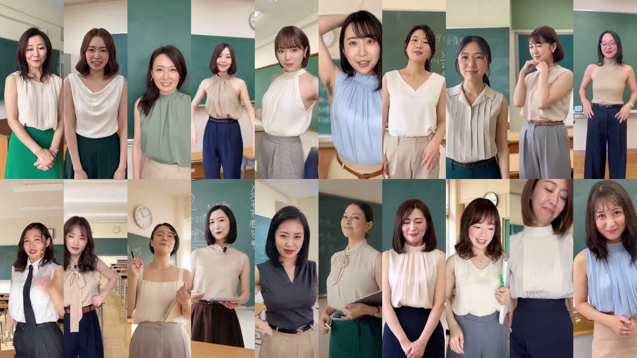 【まとめ動画】ワキ毛自慢のノースリーブ美人教師2【armpit hair woman】
