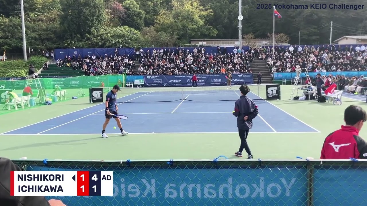【錦織圭 慶應チャレンジャー】Kei Nishikori vs Taisei Ichikawa | Yokohama KEIO Challenger 2025.【Court Level View】