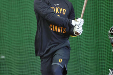ジャイアンツ球場でライブＢＰを行った川原田純平（カメラ・宮崎　亮太）