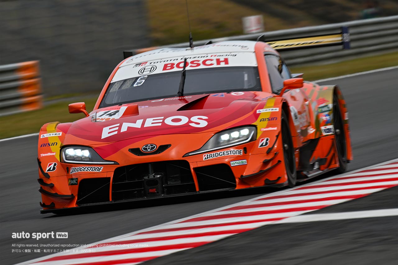 逆転王者を狙う14号車ENEOSがトップタイム。スーパーGT第8戦もてぎの公式練習はGT500の14台が1秒以内の接戦 – autosport web ENEOS X PRIME GR Supra