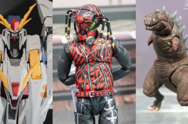 『閃光のハサウェイ』ROBOT魂（Ka signature）Ξガンダムや『シン・仮面ライダー』S.H.Figuarts クモオーグ、『シン・ゴジラ』第2形態＆第3形態＆巨大不明生物セットなどが初展示！「GRAND HEROES CROSSOVER FES」フォトレポート
