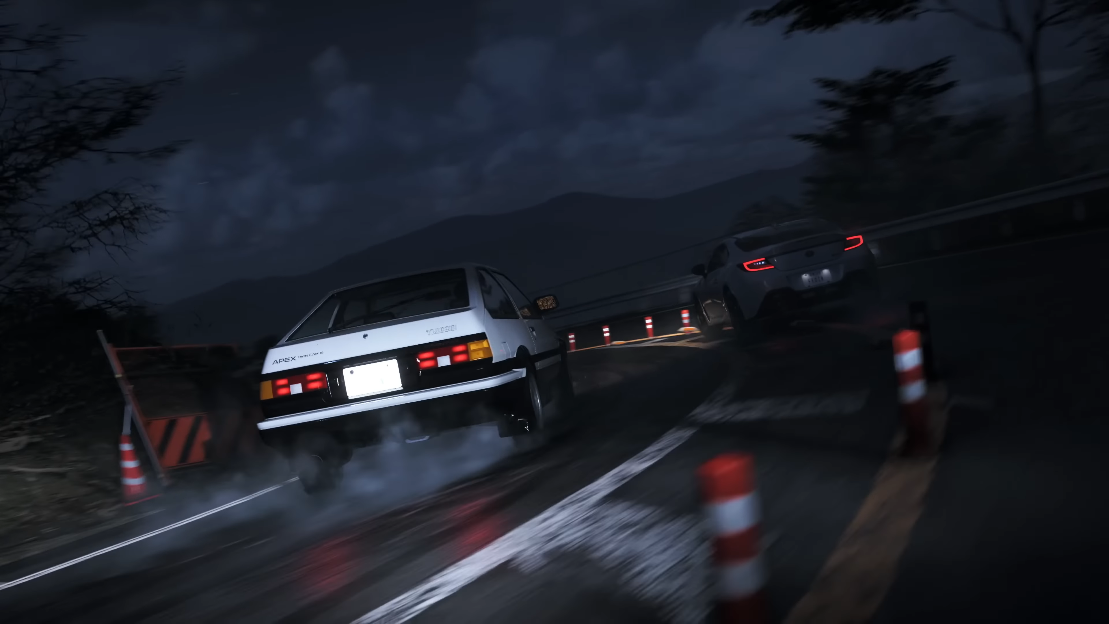 映像には『頭文字D』でおなじみのカラーリングも登場。Xbox Wireの開発者インタビューによると「豆腐の配達」もあるらしい。画像はDeveloper_Direct 2026より。