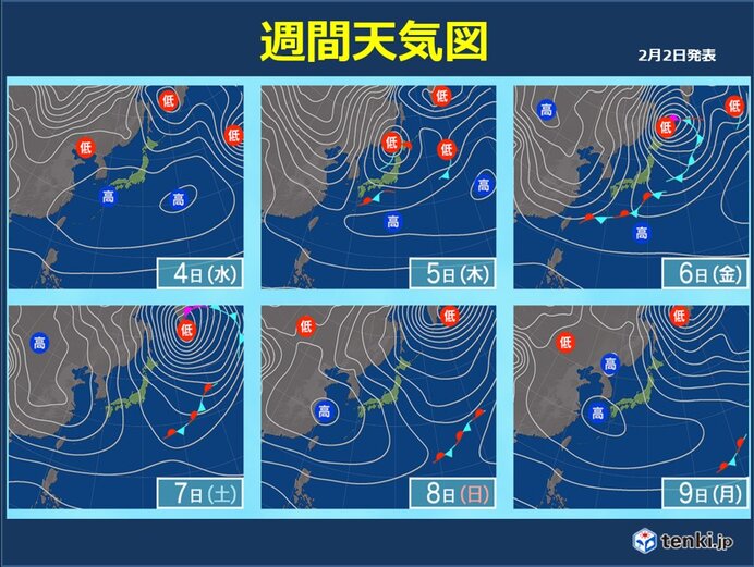 前半:気温の変動が大 北日本は大荒れの天気になることも