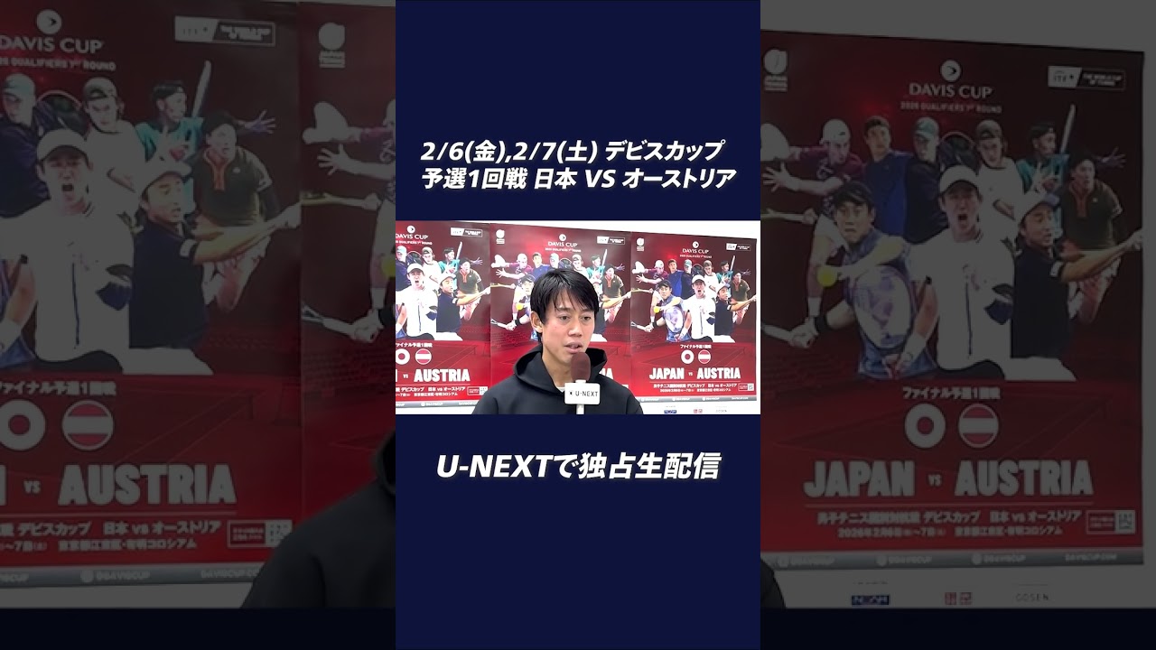 【錦織圭】テニスの調子はいいので、早く怪我を治して試合をしたい デビスカップ 予選1回戦 日本 VS オーストリア