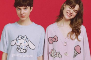 ジェラート ピケとサンリオ初コラボ、ハローキティ＆シナモロールの”もこもこ”ルームウェア - ファッションプレス