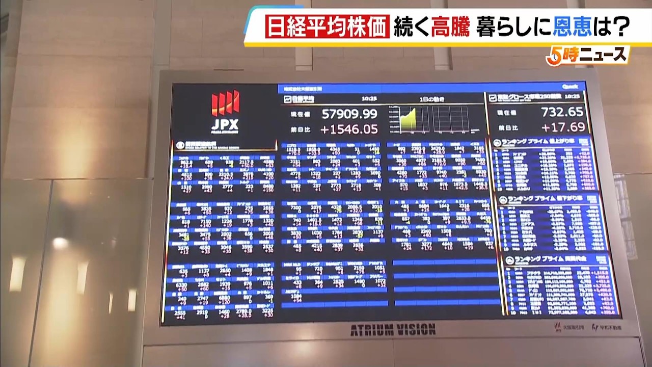 【日経平均株価】この先どこまで上がる?暮らしへの恩恵についてアナリスト「3月の春闘での賃上げに繋がってくれたら」(2026年2月10日)