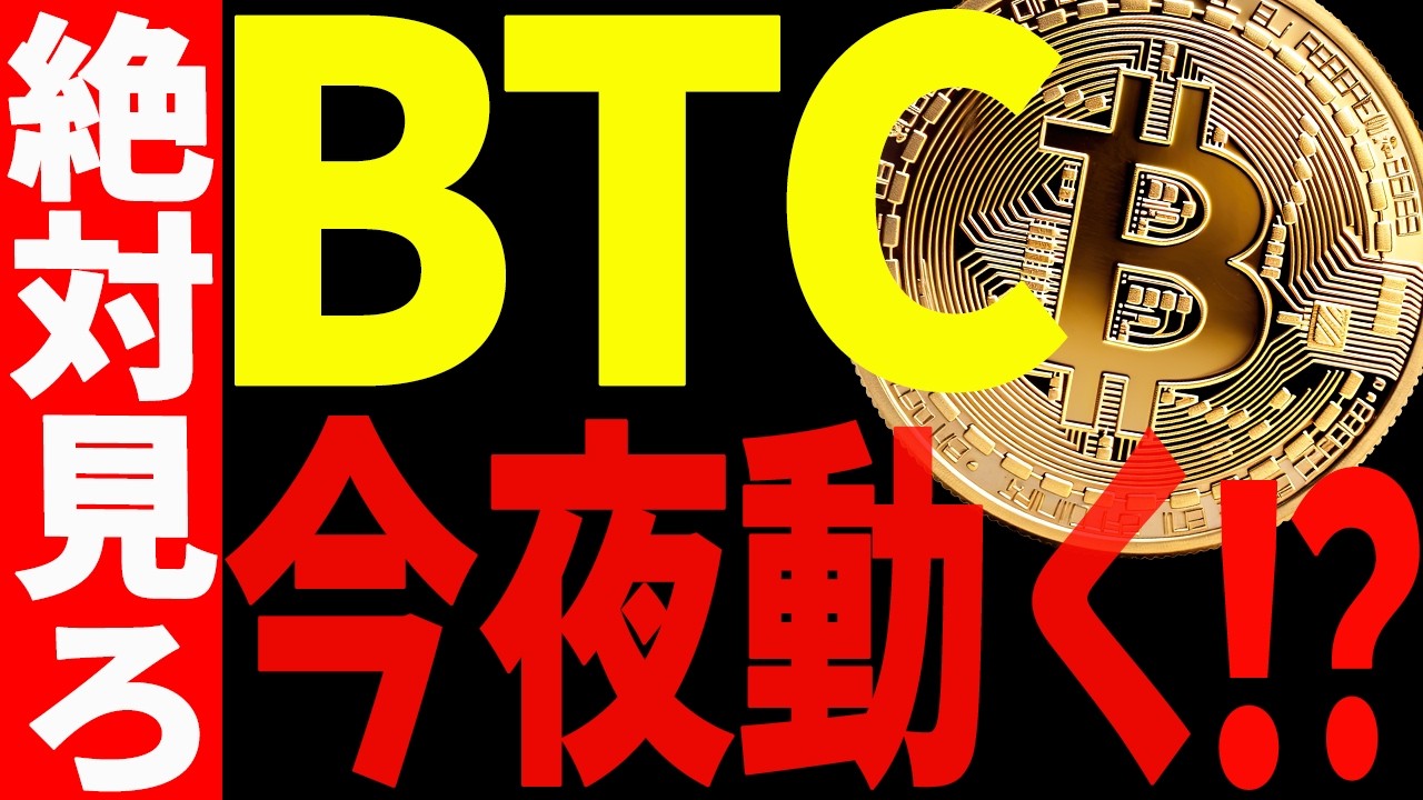 ⚠️ビットコイン今夜動く!?⚠️今後の動きに騙されたくないなら〇〇を見ろ!【仮想通貨】