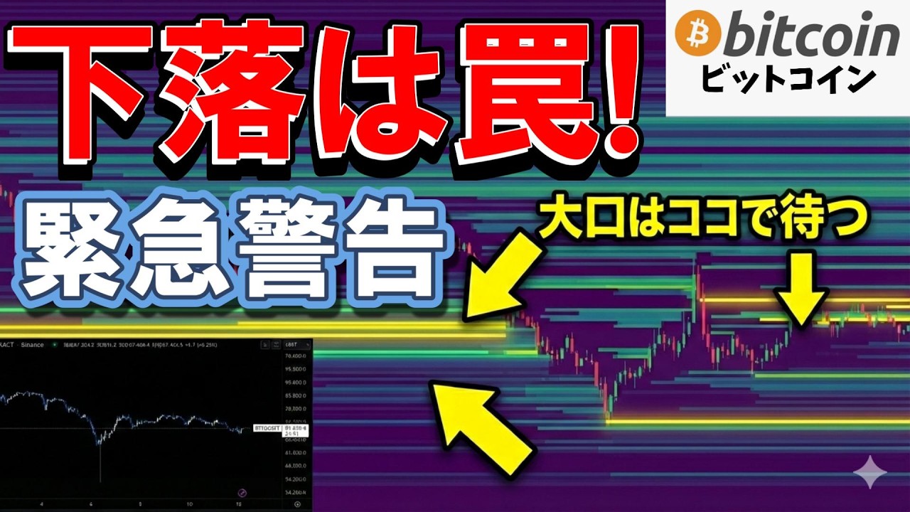 【仮想通貨 ビットコイン】警告!大口(クジラ)の動きに騙されるな。清算マップが示す「本当の底値」(朝活2066)
