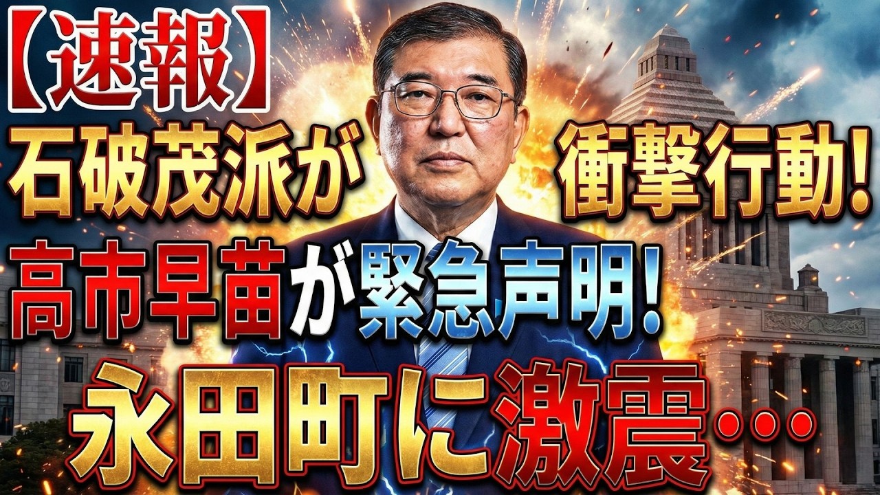 【速報】石破派が「高市潰し」開始…圧勝直後の裏切りに永田町激震! 【速報】石破派が「高市潰し」開始…圧勝直後の裏切りに永田町激震!