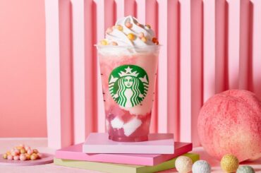 スターバックス「ひなまつり フラペチーノ」“ふわサク”3色あられ×白桃フレーバーの春限定ドリンク - ファッションプレス