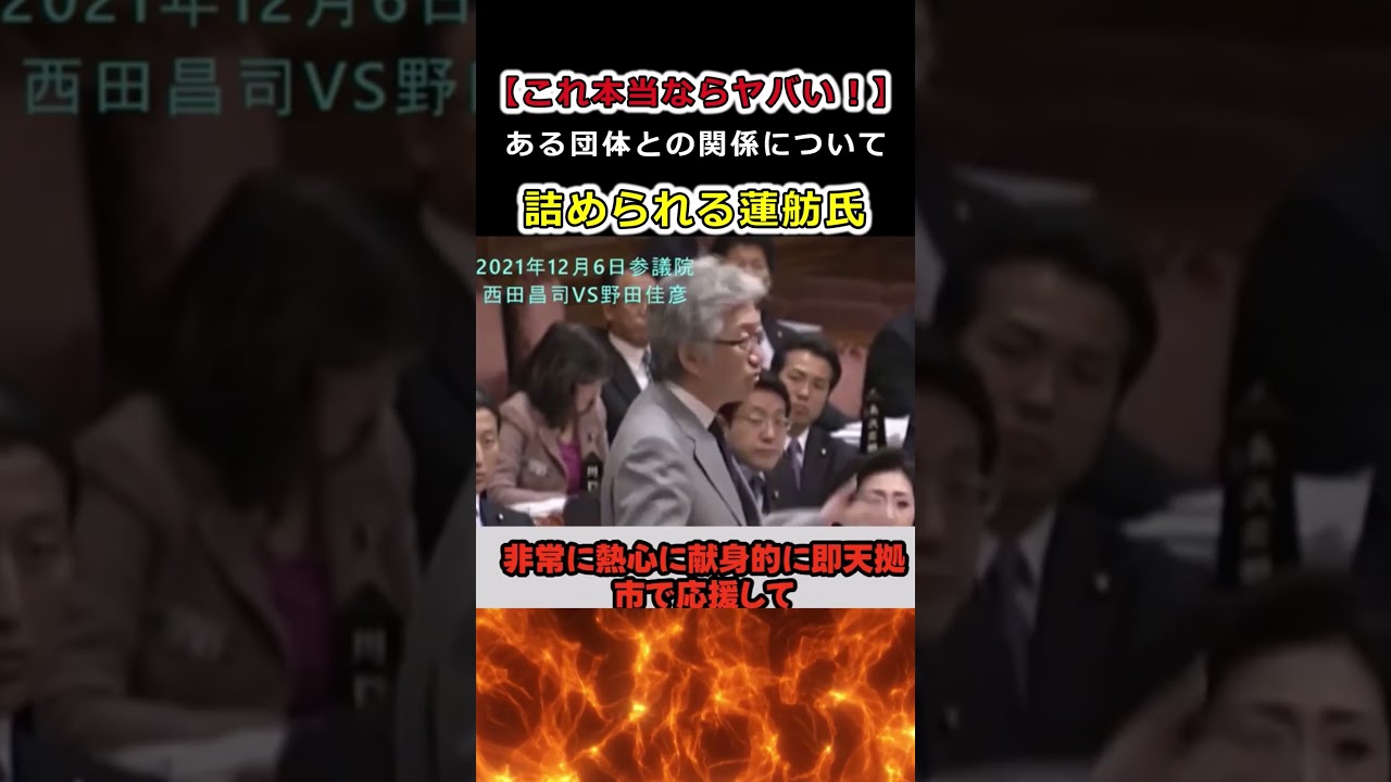 【選挙応援疑惑】西田議員が厳しく追及…蓮舫氏の答弁は #shorts #政治 #国会 #記者会見 #国会 #ニュース