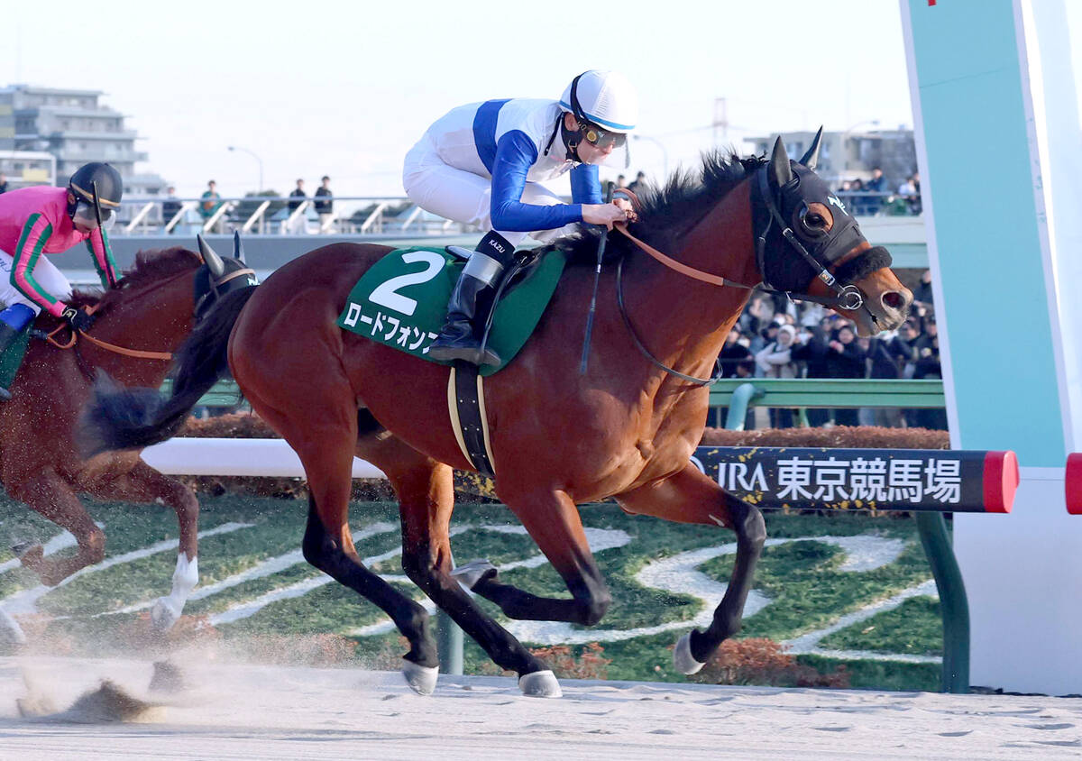 根岸ステークスを制したロードフォンス(カメラ・荒牧 徹)