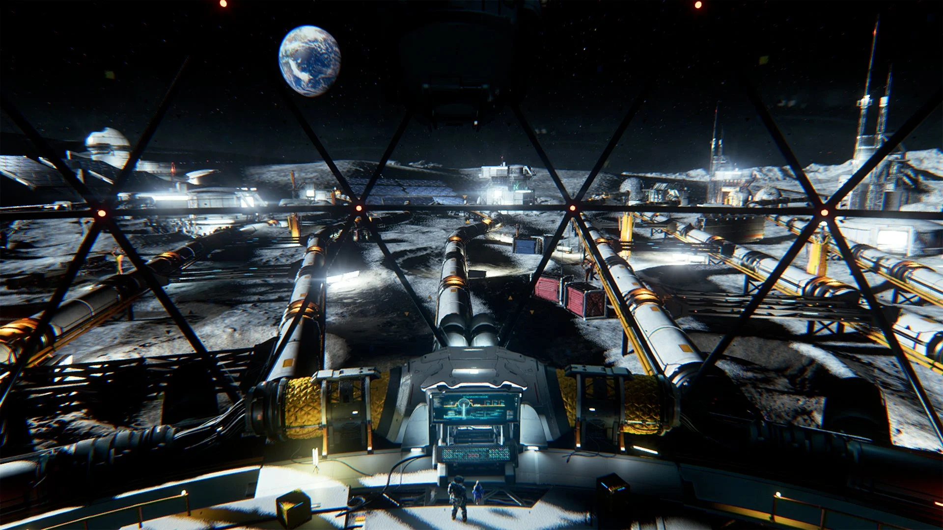 プラグマタの広大な月面基地の全体像