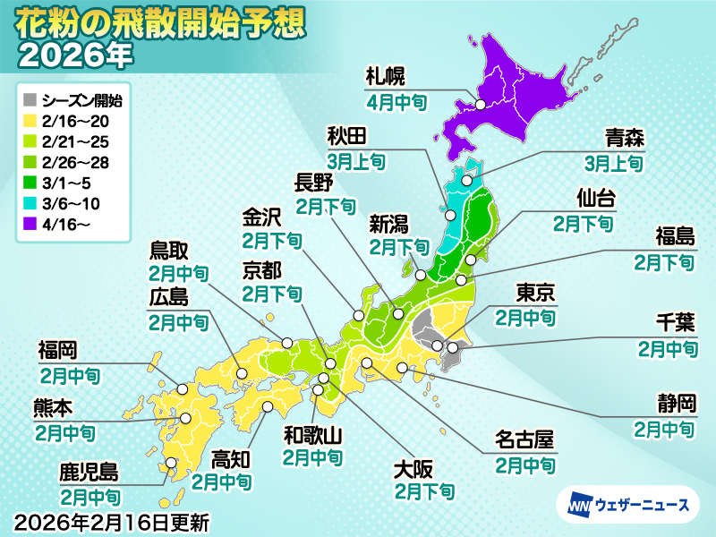 東京でスギ花粉の飛散開始 マスクや目薬、部屋干しなど万全の対策を – ウェザーニュース ウェザーニュース
