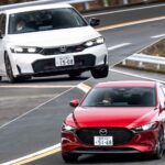 6速MT搭載のシビックRSとマツダ3 Xツーリング。欧州で戦う国産スポーツハッチバックの矜持 (1/4) – 株式会社モーターマガジン社