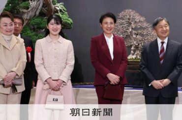 天皇、皇后両陛下と愛子さまが盆栽展を鑑賞 信子さまが案内 - 朝日新聞