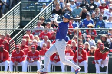 大谷翔平　OP戦初打席で6年連続安打で初得点！160キロ直球にどん詰まりも「大谷シフト」の逆ついた