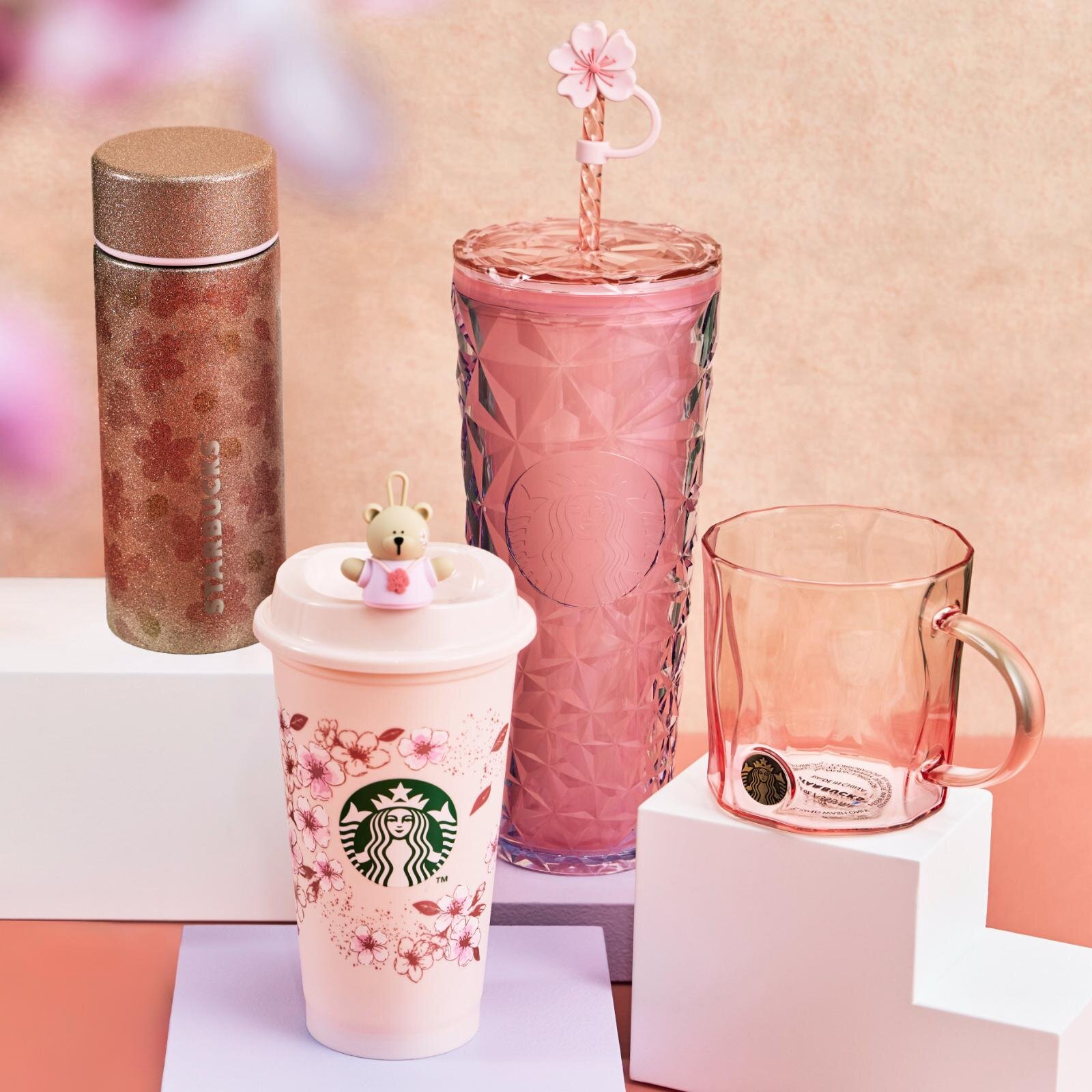 スターバックス26年春グッズ、煌めく桜のステンレスボトル&ひんやりドリンクでカラーチェンジタンブラー|写真2