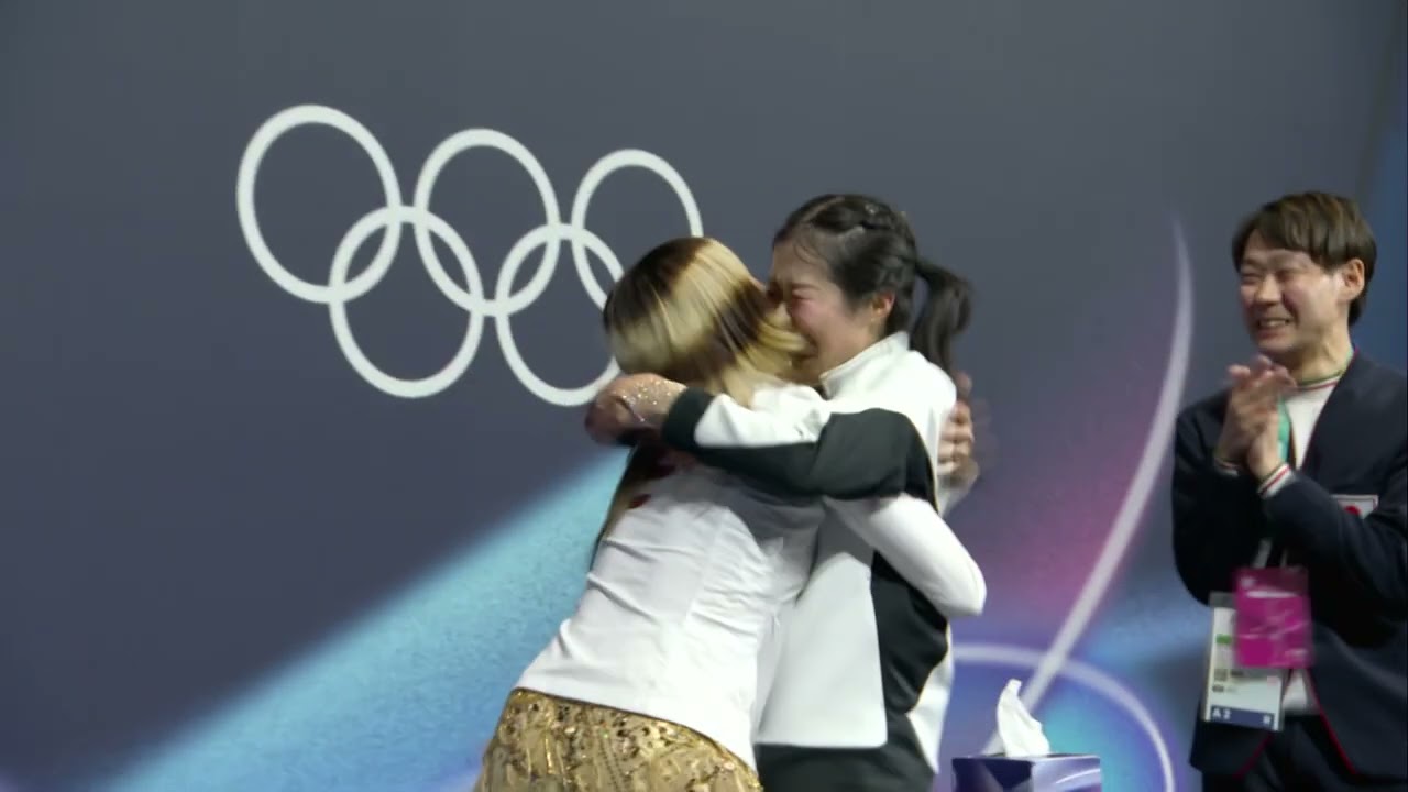【中井亜美・メダル決定の瞬間!】順位分からず…最後はアリサ・リウと大喜び!|ミラノ・コルティナオリンピック