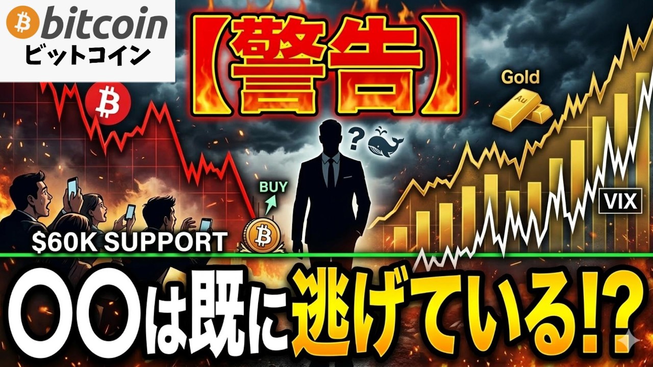 【仮想通貨 ビットコイン】警告!○○は既に逃げている?ゴールドの上昇とVIX急騰が示唆する「歴史的暴落」への生存戦略(朝活2097)【暗号資産 Crypto】