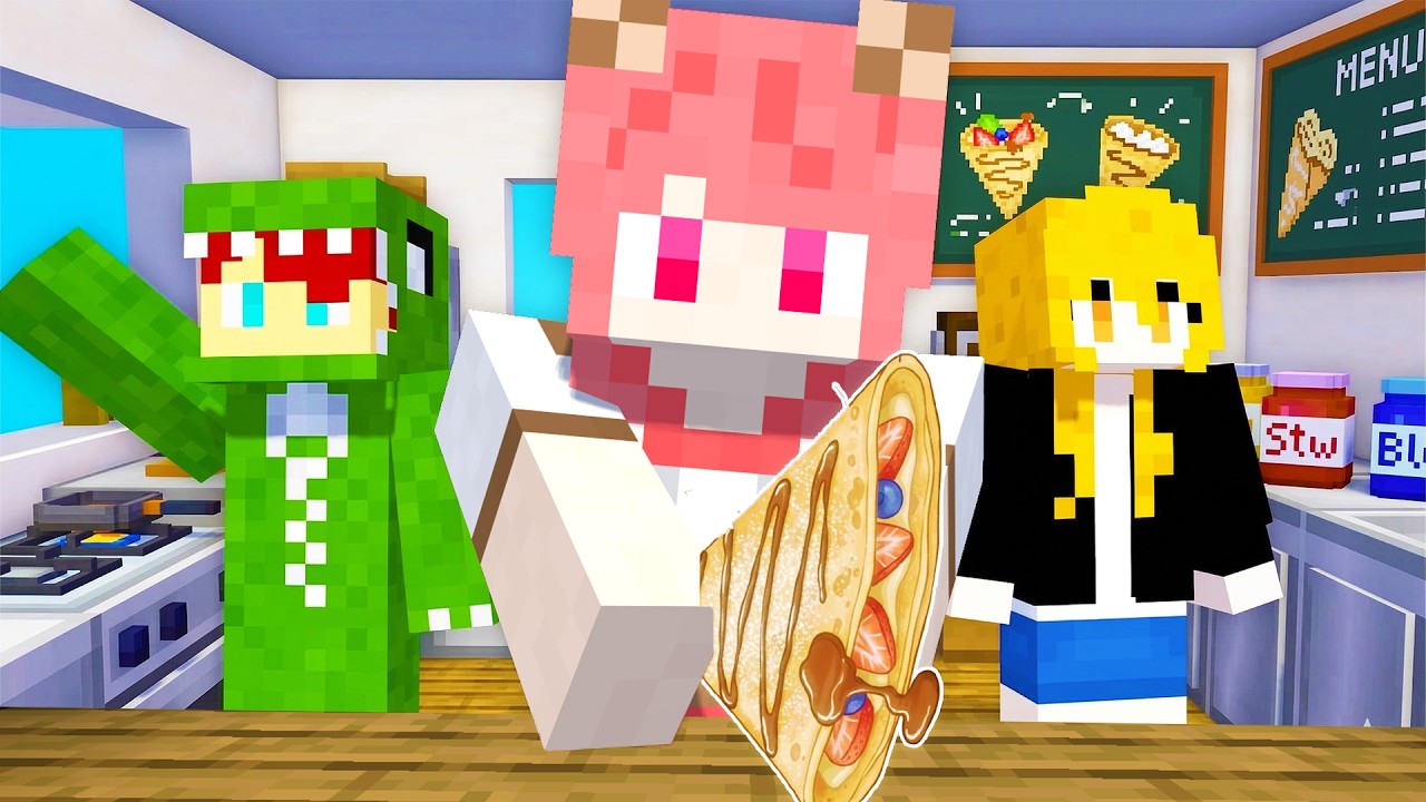 クレープ屋さんごっこ【マインクラフト】 クレープ屋さんごっこ【マインクラフト】
