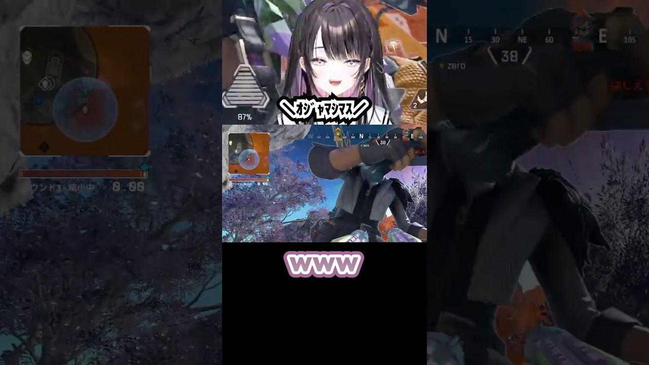 野良のマギーと仲良くハイドするVTuber。 #apex #薬師乃しの #ぱらすと #切り抜き #VTuber #shorts