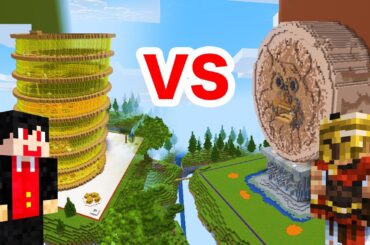 頑張って作ったタワー vs 真実の口！！攻城戦ベッドウォーズ