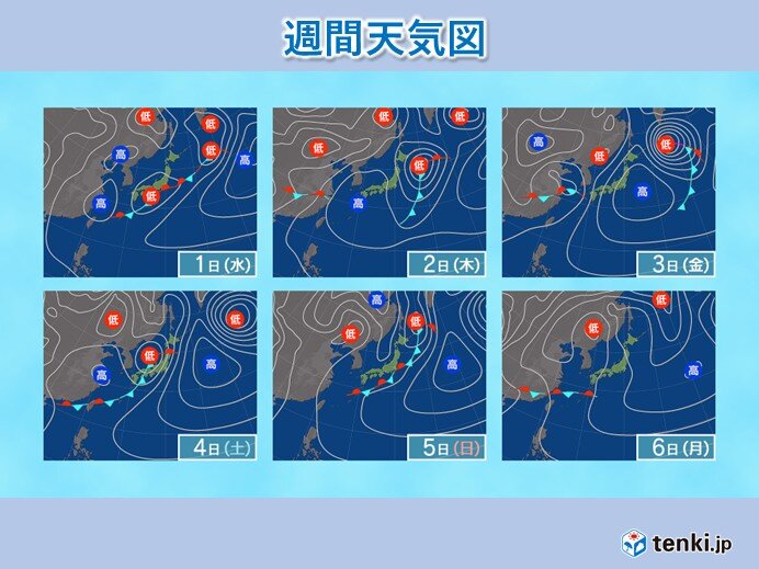 前線通過で雨多い