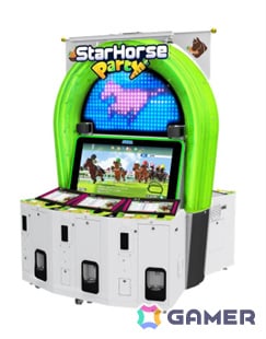 「StarHorse」シリーズの世界が遊びやすくカジュアルに！ファミリー向け競馬メダルゲーム「StarHorseParty」が稼働の画像