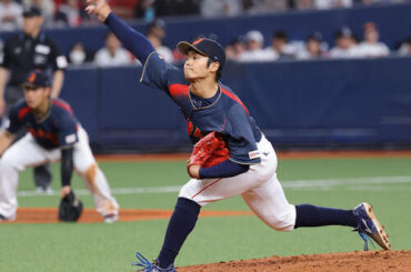阪神対日本　日本6番手の根尾（撮影・上田博志）