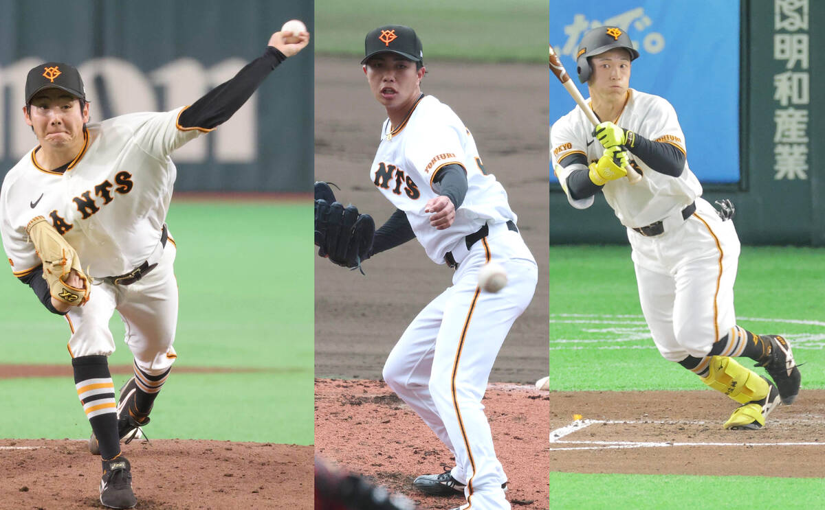阿部巨人は生まれ変わったのか .246→.260 11→3 数字が示す進化 陣容に見る変化…オープン戦検証 開幕3・27vs阪神 – スポーツ報知 左から竹丸、山城、浦田