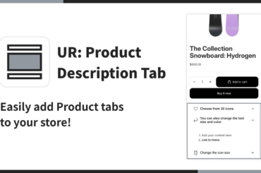 【海外向け】EC アプリ「UR: Product Description Tab」を株式会社 UnReact がリリース