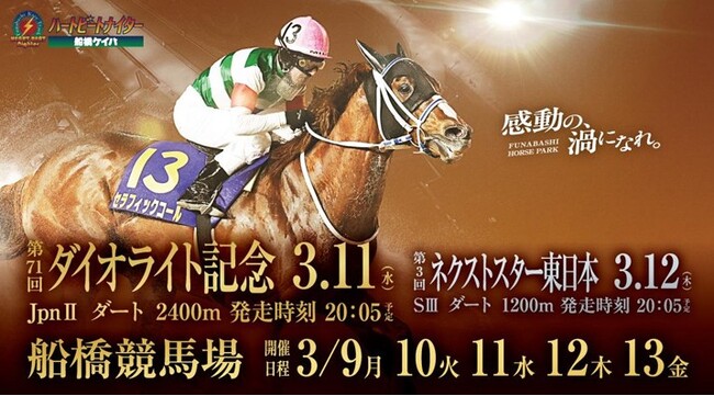 船橋ケイバ 12回開催〔3月9日(月)~3月13日(金)〕は大井競馬と協同開催!「大井×船橋スプリングドリームリレー」ダイオライト記念(JpnII)・ネクストスター東日本(SIII)が開催されます! | 千葉日報オンライン 写真