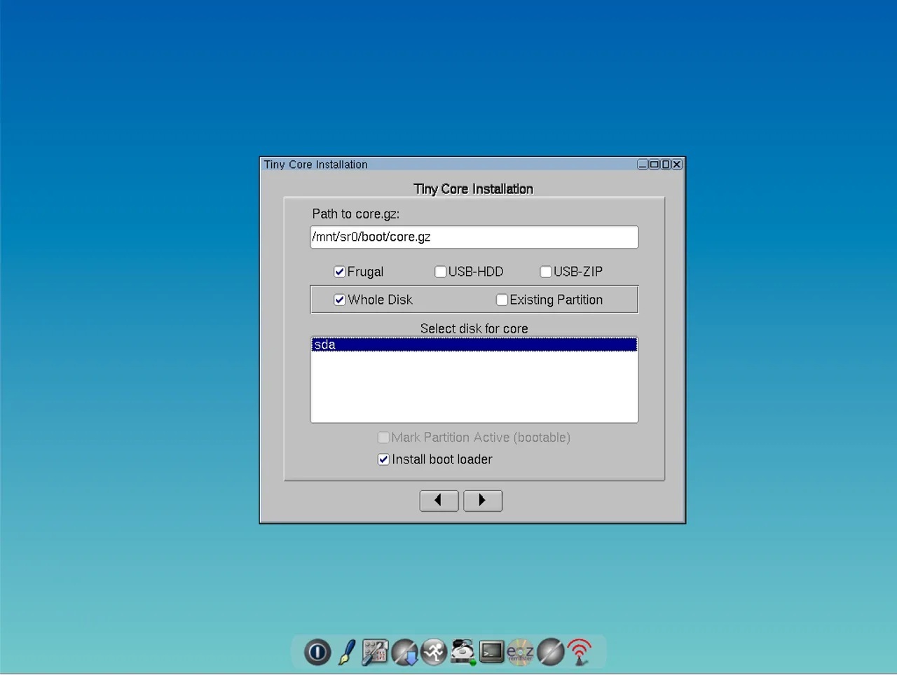 「Tiny Core Linux」のインストールはとても簡単だ（提供：Jack Wallen/ZDNET）