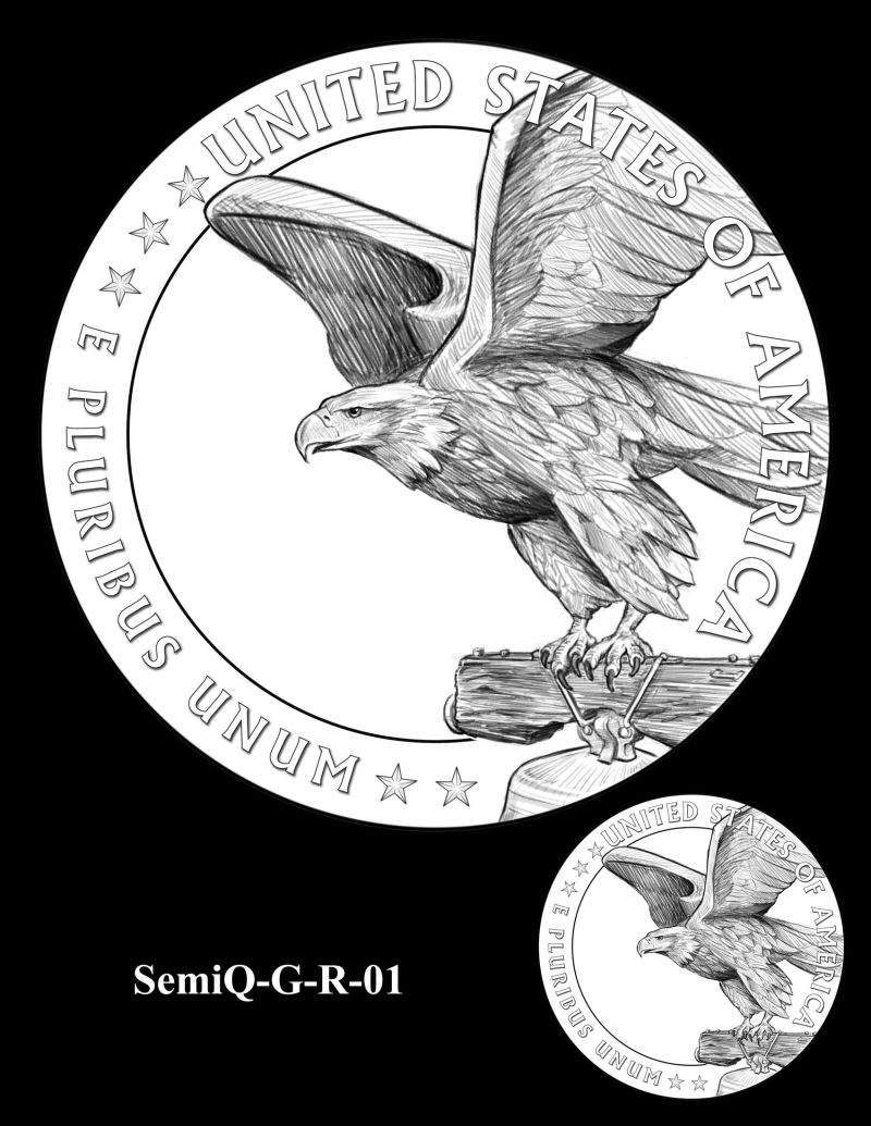 米国建国250周年記念金貨の裏面デザイン/US Treasury