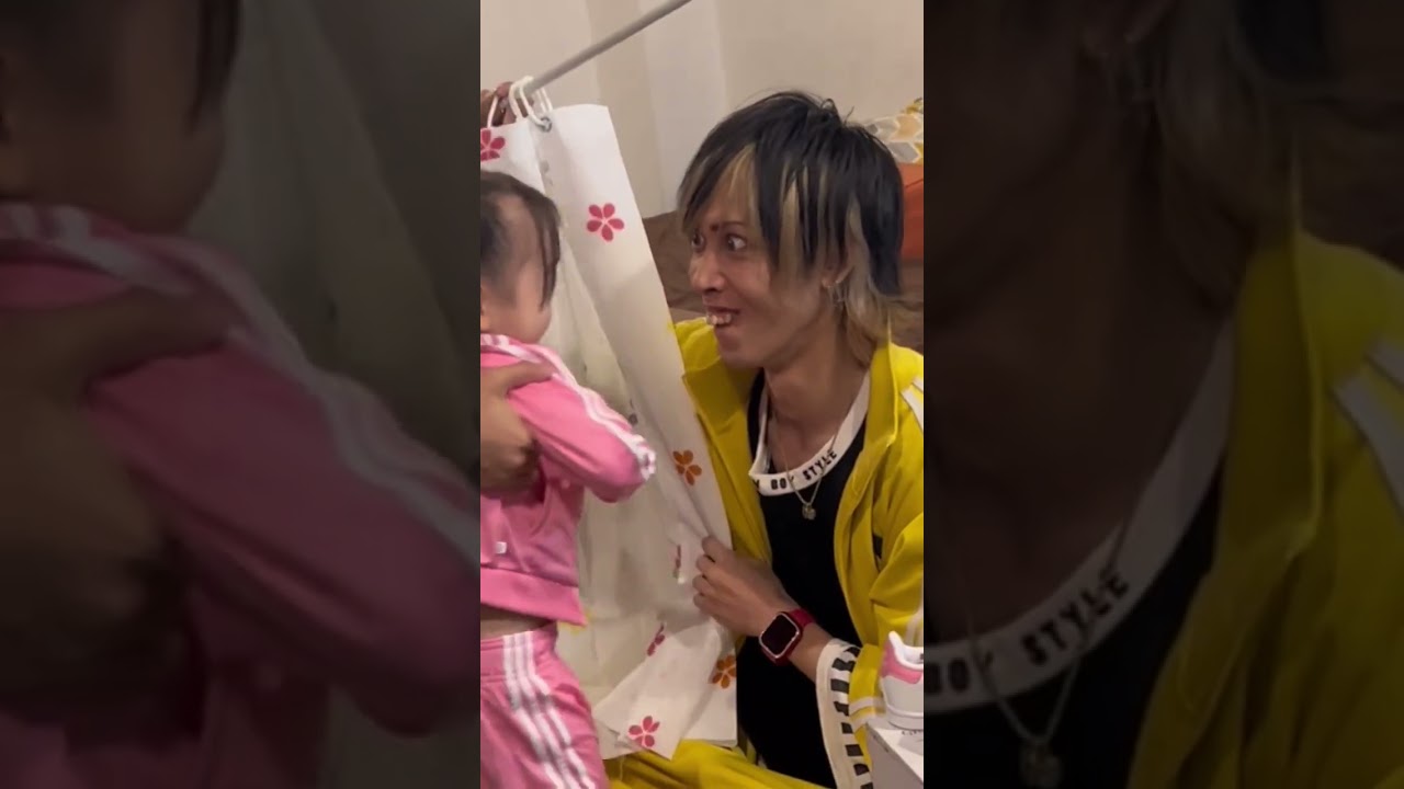 リアルピースのこーたと「カーテン」 #ゆっちゃんち #ゆづpic #shorts