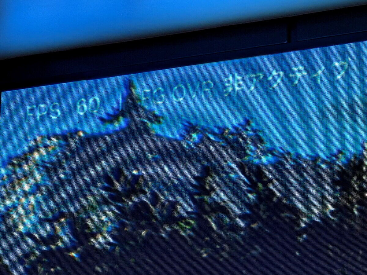 澤井氏の説明を伊織氏が体験。仁王3ではDLSS OFFだと60FPS程度でしたが