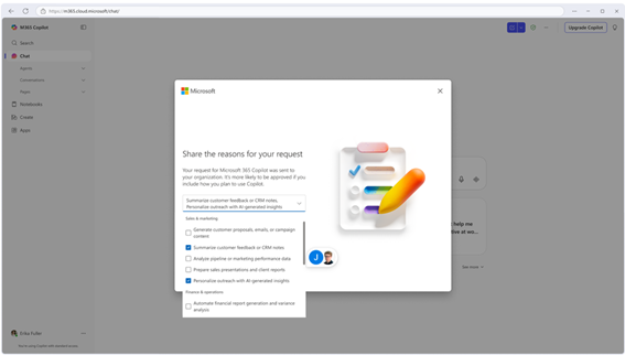 Microsoft 365 管理センターでの Copilot のアクセス管理と準備状況の追跡