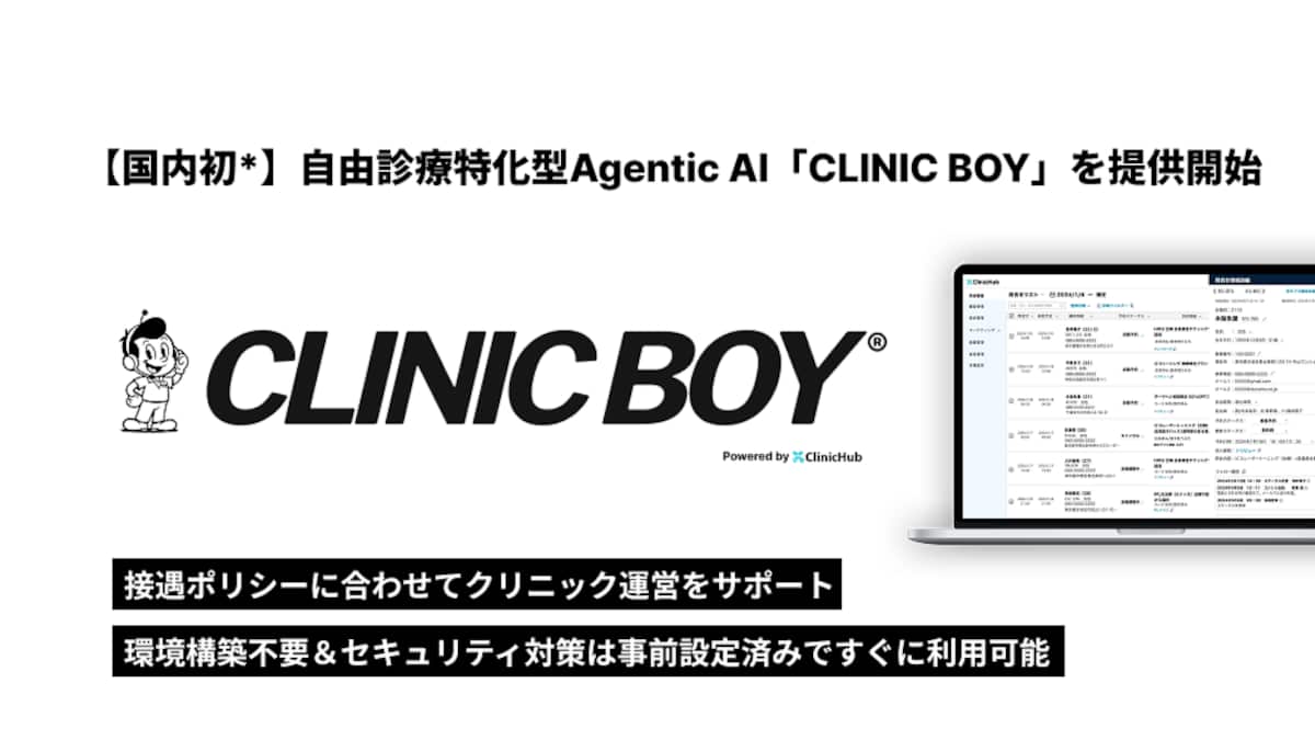 【国内初*】zapath、自由診療特化型のAgentic AI「CLINIC BOY」を提供開始 - 産経ニュース