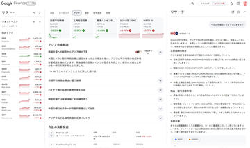 Google Financeが一新　AIに銘柄や市場動向を質問