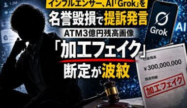インフルエンサー、AI「Grok」を名誉毀損で提訴発言 ATM3億円残高画像「加工フェイク」断定が波紋 - coki (公器）