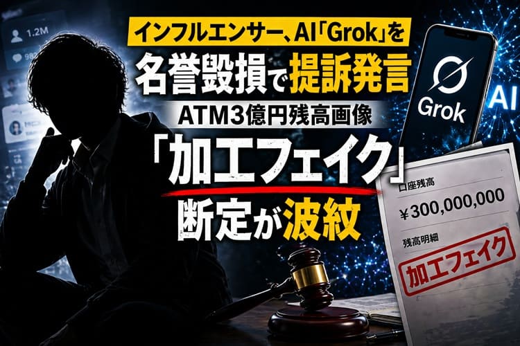 インフルエンサー、AI「Grok」を名誉毀損で提訴発言 ATM3億円残高画像「加工フェイク」断定が波紋 - coki (公器）