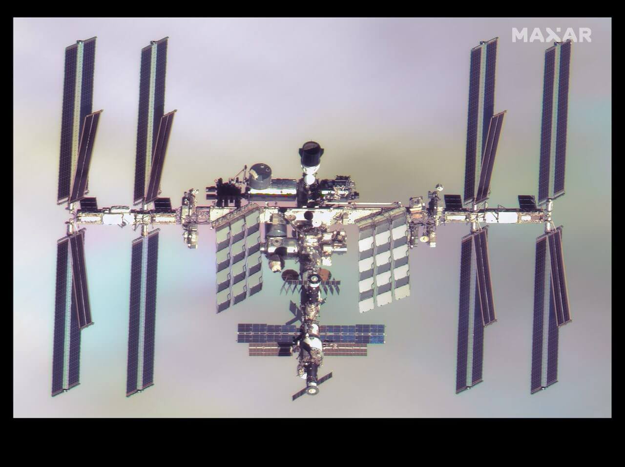 Vantorが自社の衛星で撮影し、2025年7月に公開したISS（国際宇宙ステーション）の画像（Credit: Vantor）