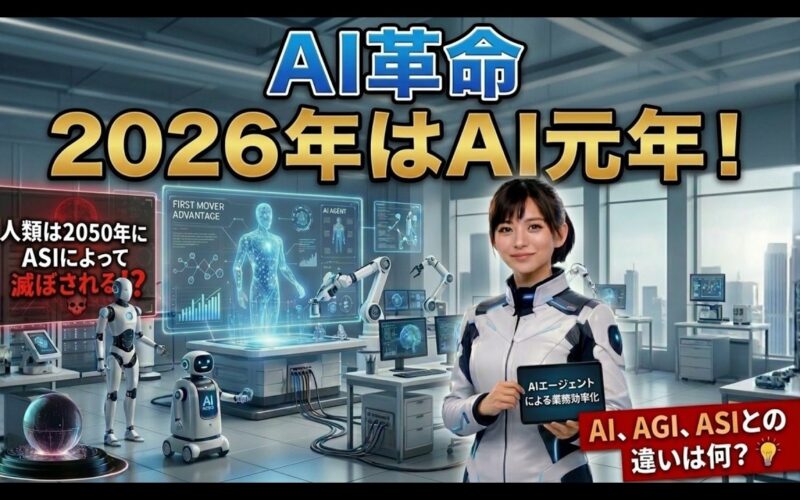 【今、目の前に宝が落ちている】エージェント型AIを使いこなし先行者利益を得よ！【AI・AGI・ASIは何が違う？】