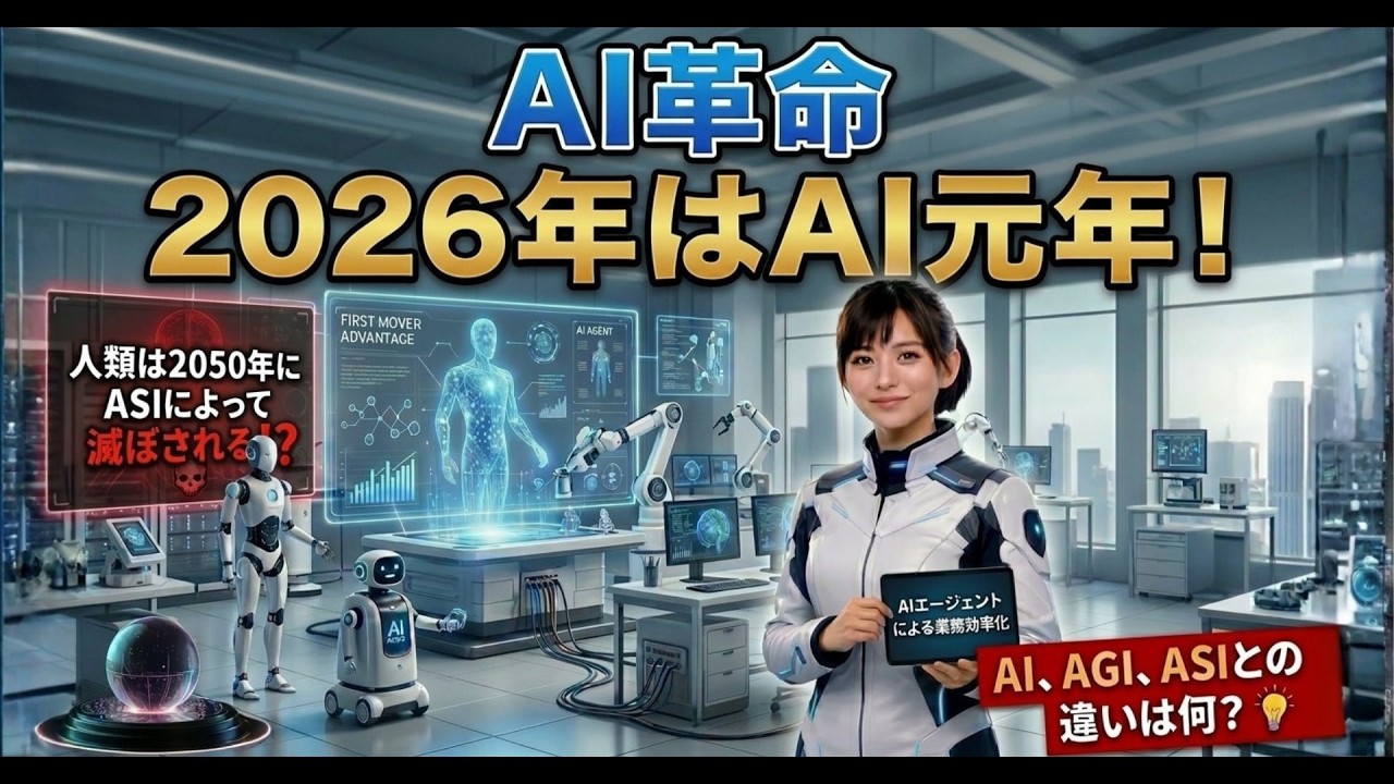 【今、目の前に宝が落ちている】エージェント型AIを使いこなし先行者利益を得よ！【AI・AGI・ASIは何が違う？】