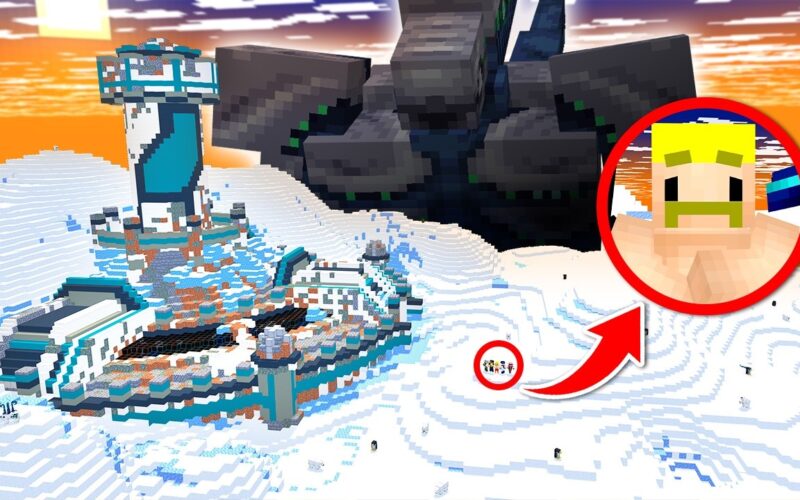 助けて！南極で遭難したらバケモノに襲われました！【マイクラ】