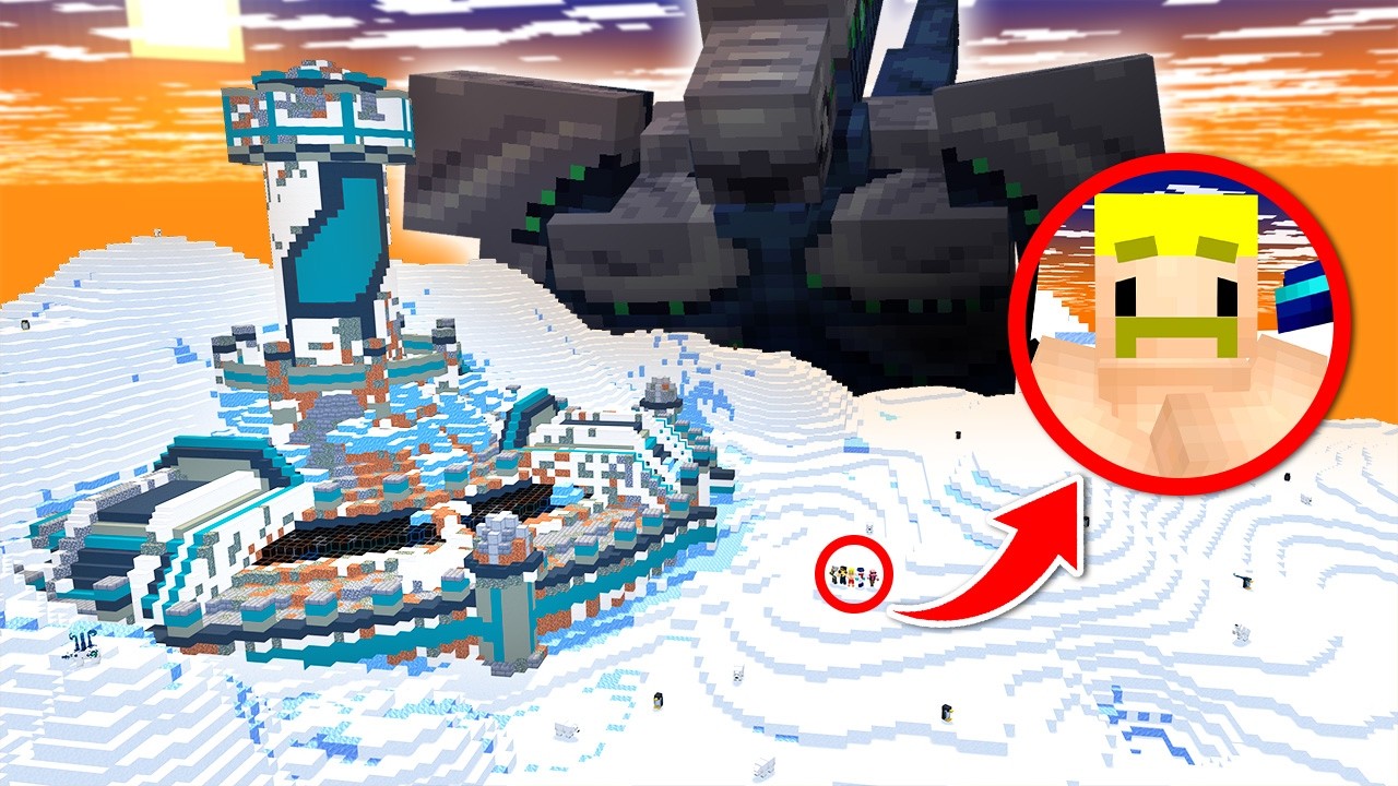 助けて！南極で遭難したらバケモノに襲われました！【マイクラ】